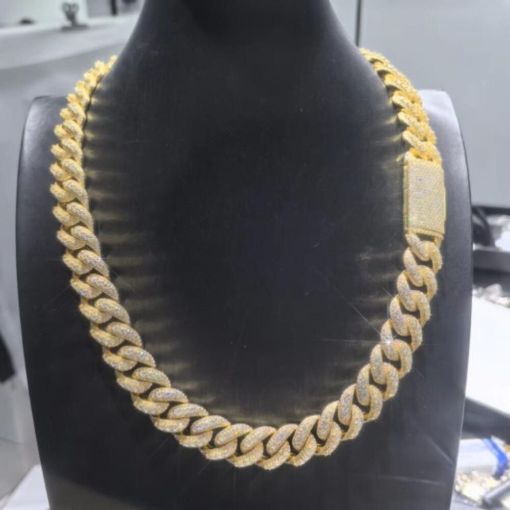Gold Iced Out Cuban Link Chain